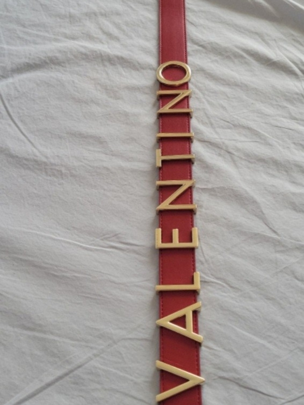 Valentino by Mario Valentino VLogo Signature Belts Red Gold Size 100 CM